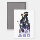 Ada Lovelace Magnet (Vorderseite/Rückseite)