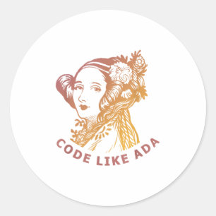 Ada Lovelace Morgengradient Code wie Ada Runder Aufkleber