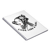 Ada Lovelace T - Shirt Code wie ein Mädchen Notizblock (Rechte Seite)