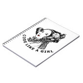 Ada Lovelace T - Shirt Code wie ein Mädchen Notizblock (Linke Seite)