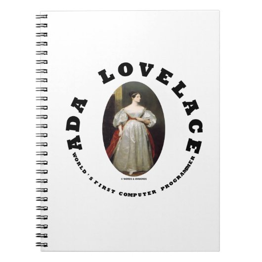 Ada Lovelace World's erster Computerprogrammierer Notizblock (Vorderseite)
