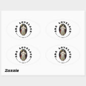 Ada Lovelace World's erster Computerprogrammierer Ovaler Aufkleber (Blatt)