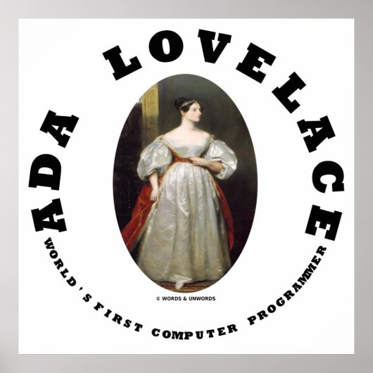 Ada Lovelace World's erster Computerprogrammierer Poster (Vorne)