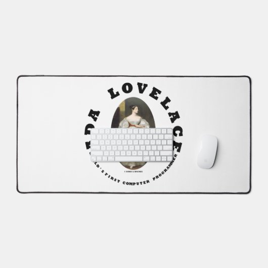 Ada Lovelace World's erster Computerprogrammierer Schreibtischunterlage (Tastatur & Maus)