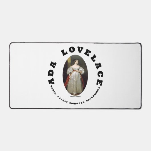Ada Lovelace World's erster Computerprogrammierer Schreibtischunterlage (Vorderseite)