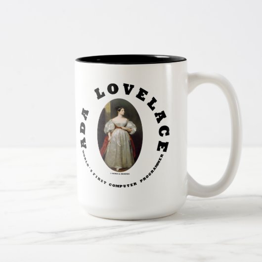 Ada Lovelace World's erster Computerprogrammierer Zweifarbige Tasse (Rechts)