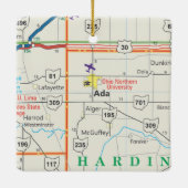 Ada Ohio Map Keramikornament (Rückseite)