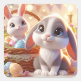 Ada und Xandyr Quadratischer Aufkleber