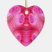 ADA ~ VALENTINE HEART ~ Pink Fraktal ~ Keramik Ornament (Rechts)