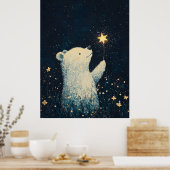 Adable Baby Bear Kinderzimmer Kinderzimmer Print Poster (Küche)
