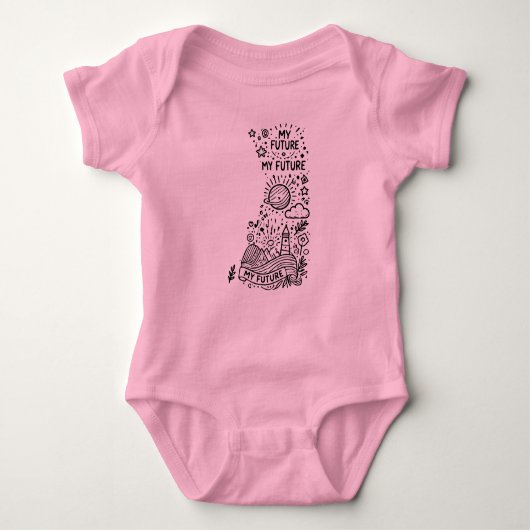 Adable Baby Bodysuit - Mein zukünftiges Dreamer-De Baby Strampler (Vorderseite)