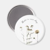 Adable Blume mit anpassbarem Text Magnet (Vorderseite/Rückseite)