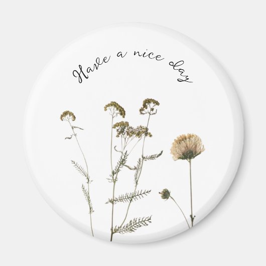 Adable Blume mit anpassbarem Text Magnet (Vorne)
