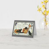 Adable Ghost Vintage Halloween-Note-Karte Karte (Gelbe Blume)