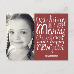 Adable Message Christmas Foto Card Postkarte