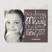 Adable Message Christmas Foto Card Postkarte (Vorderseite)