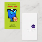 Adable Mouse Niedlich Blue PC Repair Business Card Visitenkarte (Vorne/Hinten)