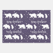 Adable Polar Bären Familie Weihnachten Geschenkpapier Set (Vorderseite 2)