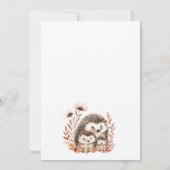 Adable Watercolor Kinderdusche Igel Einladung (Rückseite)