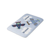 Adable Zoom Zoom-Flugzeuge Bath Mat Badematte (Schrägansicht)