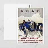 ADAC Oldtimer-Automobilwerbung 1925 Postkarte (Vorne/Hinten)