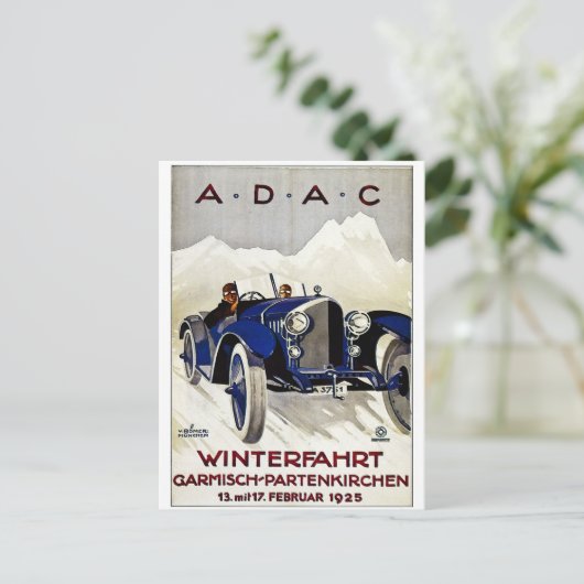 ADAC Vintage Automobilwerbung 1925 Postkarte (Stehend Vorderseite)