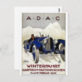 ADAC Vintage Automobilwerbung 1925 Postkarte (Vorne/Hinten)