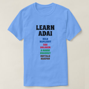 Adai lernen - Milch, Ei, Haus, Buffalo T-Shirt