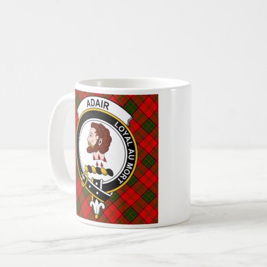 Adair Clan Abzeichen Kaffee Tasse - Größe 11oz (Vorderseite Links)