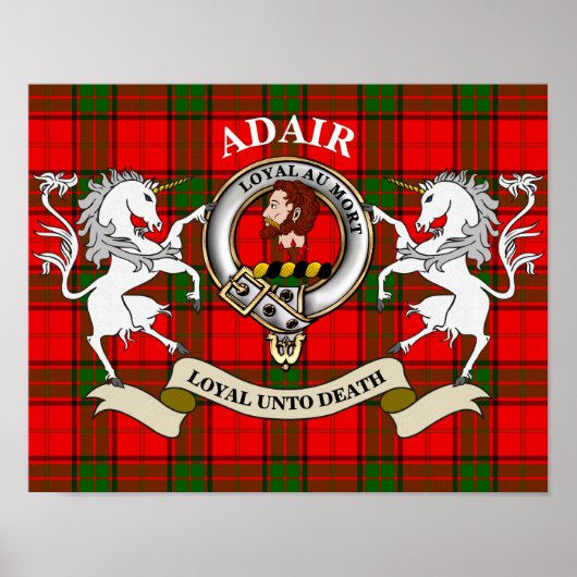Adair-Clan-Abzeichen-Plakat Poster (Vorne)