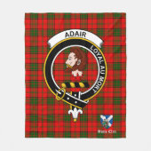 Adair Clan Abzeichen Tartan Kariert Fleecedecke (Vorderseite)