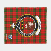 Adair Clan Abzeichen Tartan Kariert Fleecedecke (Vorderseite (Horizontal))