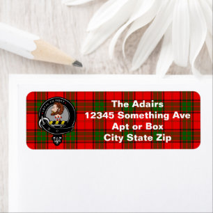 Adair Clan Abzeichen & Tartan Personalisiert