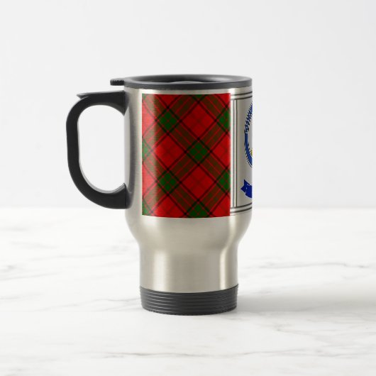 Adair Clan Abzeichen & Tartan Personalisiert Reisebecher (Links)