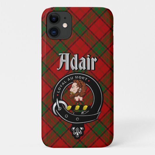 Adair Clan Abzeichen & Tartan Phone Case (Rückseite)