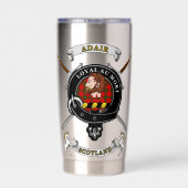 Adair Clan Abzeichen Tartan & Schwerter Thermobecher (Rückseite)