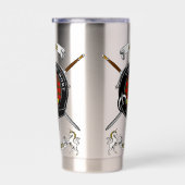 Adair Clan Abzeichen Tartan & Schwerter Thermobecher (Rechts)