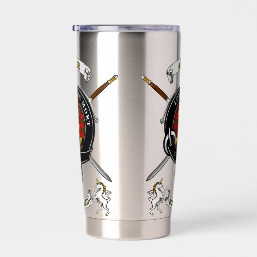 Adair Clan Abzeichen Tartan & Schwerter Thermobecher (Rechts)