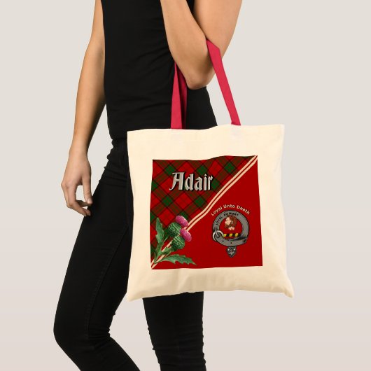 Adair Clan Abzeichen & Tartan Tote Bag Tragetasche (Vorderseite (Produkt))