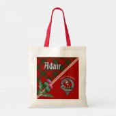 Adair Clan Abzeichen & Tartan Tote Bag Tragetasche (Rückseite)