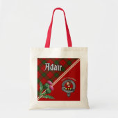Adair Clan Abzeichen & Tartan Tote Bag Tragetasche (Vorne)