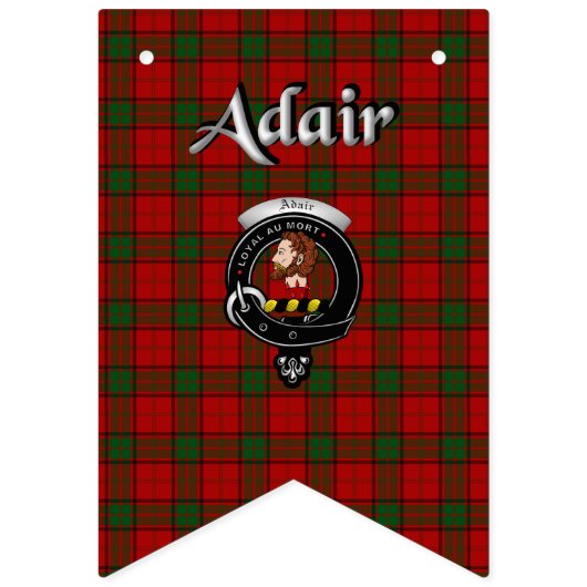 Adair Clan Abzeichen & Tartan Wimpelkette (Dritte Fahne)