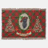 Adair Scottie Dog Christmas Throw Blanket Decke (Vorderseite)