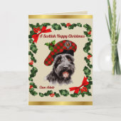 Adair Scottie Dog Personalisiert Xmas Karte (Vorderseite)