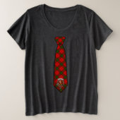 Adair Tartan Necktie T - Shirt mit Abzeichen Plus  (Design vorne)