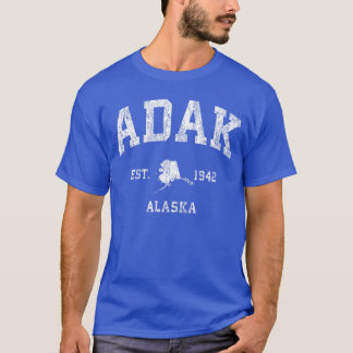 Adak Alaska AK Vintage Athletik Sportdesign vint T-Shirt