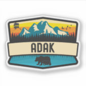 Adak, Alaska Aufkleber (Vorderseite)