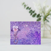 ADALIA BLING in Lila und rosa Postkarte (Stehend Vorderseite)