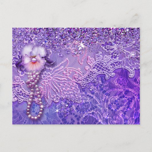 ADALIA BLING in Lila und rosa Postkarte (Vorderseite)
