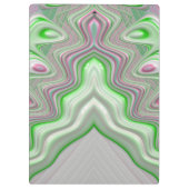 ADALYN ~ PASTEL 3D! Rosa, grüne und weiße GLOSSY Klemmbrett (Rückseite)